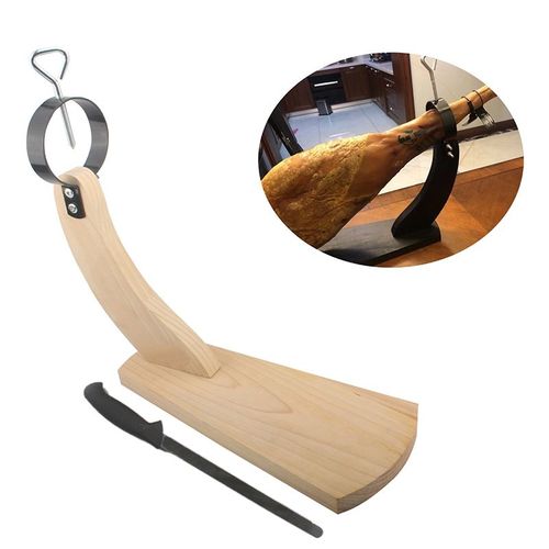 Porte Jambon En Bois De Venise + Planche À Découper À Couteaux, Tabouret De Bar À Jambon, Porte Jambes En Agneau