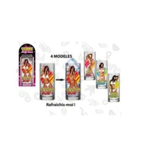 Lot De 3 Verres Verre Magique Striptease Femme