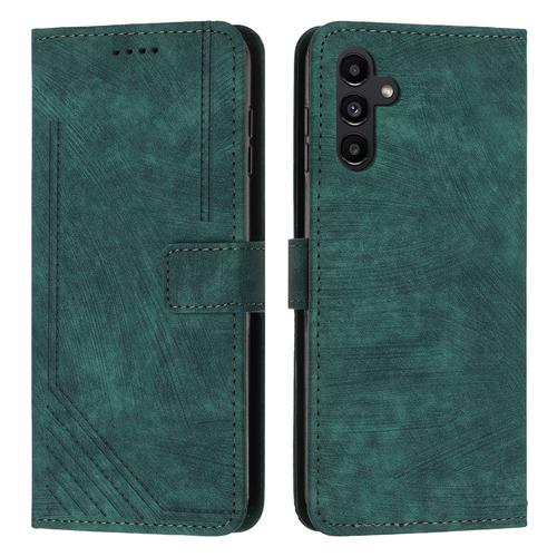 Coque Pour Samsung Galaxy A13 5g,Etui De Samsung Galaxy A13 5g Premium En Cuir Pochette Protection,Étui Pour Samsung Galaxy A13 5g Portefeuille Rabat Clapet Case,Vert