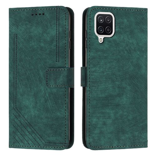 Coque Pour Samsung Galaxy A12,Etui De Samsung Galaxy A12 Premium En Cuir Pochette Protection,Étui Pour Samsung Galaxy A12 Portefeuille Rabat Clapet Case,Vert