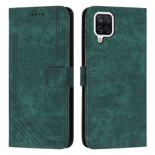 Coque Pour Samsung Galaxy A12,Etui De Samsung Galaxy A12 Premium En Cuir Pochette Protection,Étui Pour Samsung Galaxy A12 Portefeuille Rabat Clapet Case,Vert