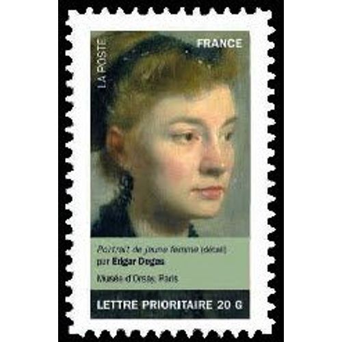Timbre France 2012 Oblitéré - Portrait De Jeune Femme - Edgar Degas - Prioritaire 20 G Yt679
