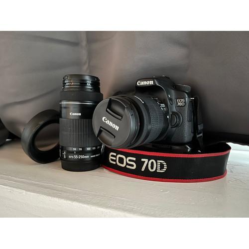 Canon eos 70d 20.2 mpix + Objectif 18-55mm + Objectif 55-250mm + Grip