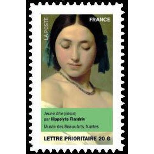 Timbre France 2012 Oblitéré - Jeune Fille - Hippolyte Flandrin - Prioritaire 20 G Yt684