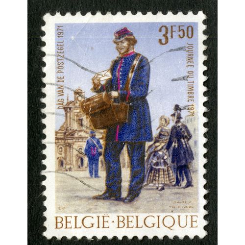 Timbre Oblitéré Belgie, Belgique, Journée Du Timbre 1971, 3f50,