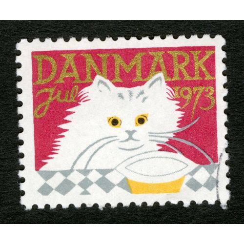 Timbre Oblitéré Danmark, Jul, 1973