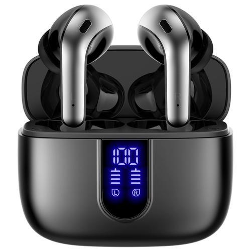 Écouteurs Sans Fil TAGRY Bluetooth 5.1 Oreillette Étanche IPX7 Sportif Stéréo 40H d'Autonomie Micro Intégré