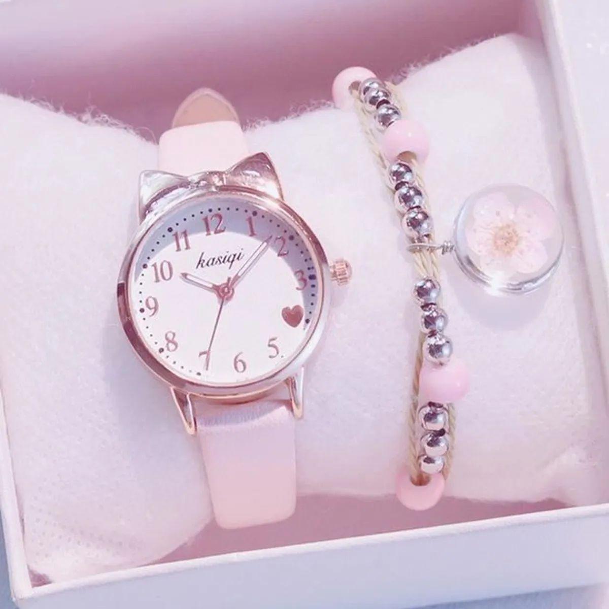 Coffret Cadeau Montre Femme Fille Chic Pas Cher Montre à quartz