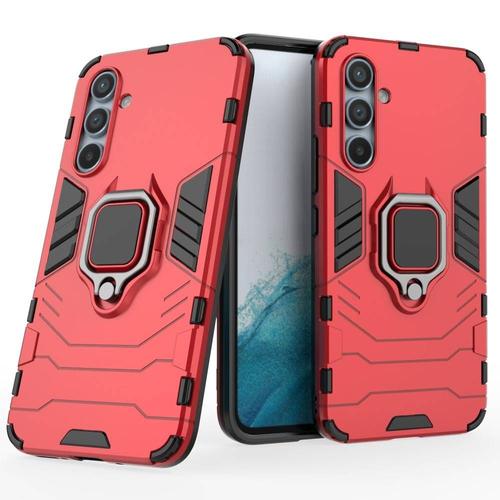 Coque Pour Samsung Galaxy A54 5g - Housse Etui Rigide Anti Choc + Verre Trempe - Rouge