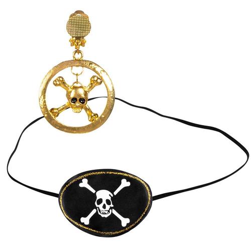 Kit Déguisement Pirate Cache-Oeil Pendant Oreille