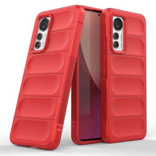 Coque Pour Xiaomi 12 Lite 5g - Housse Etui Silicone Gel Fine + Film Ecran - Rouge