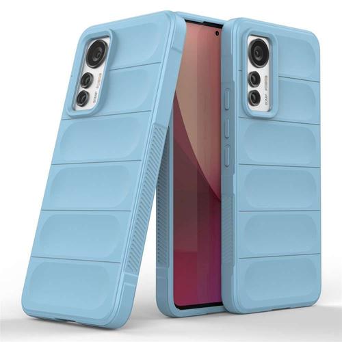 Coque Pour Xiaomi 12 Lite 5g - Housse Etui Silicone Gel Fine + Verre Trempe - Bleu Clair