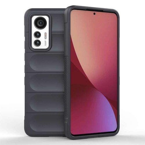 Coque Pour Xiaomi 12 Lite 5g - Housse Etui Silicone Gel Fine + Verre Trempe - Gris Fonce