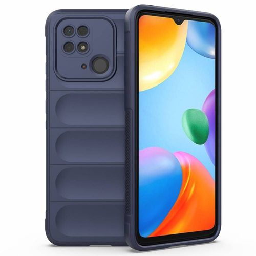 Coque Pour Xiaomi Redmi 10c / Poco C40 - Housse Etui Silicone Gel Fine + Film Ecran - Bleu Fonce