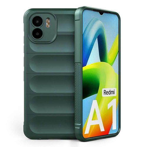 Coque Pour Xiaomi Redmi A1 / A1 Plus - Housse Etui Silicone Gel Fine + Verre Trempe - Vert