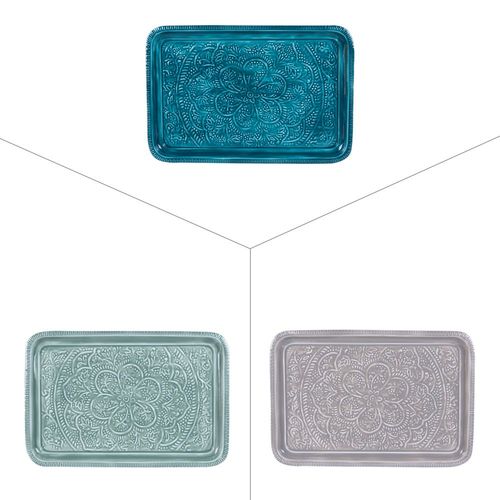 Plateau Rectangle 47x31 Cm Mandala Bohème (1 Modèle Aléatoire)