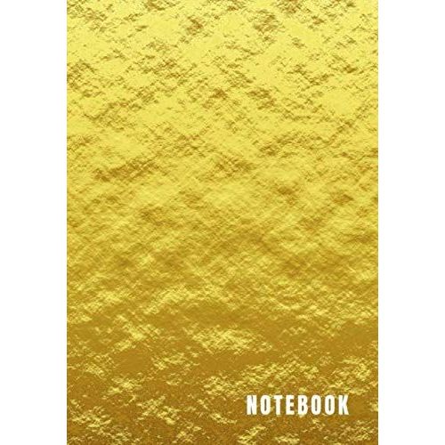Notebook: Textured Notebook With Gold Representation Cover, 100 Lined Pages, 7x10 - Very Flexible Cover - With Good Pages Quality ! Minimalism Art Original Notebooks Edition