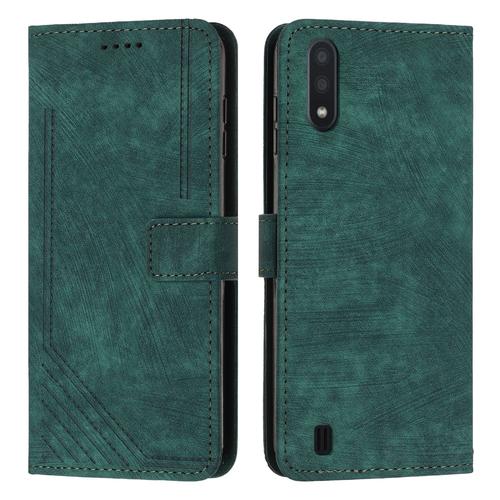 Coque Pour Samsung Galaxy A10/M10,Etui De Samsung Galaxy A10/M10 Premium En Cuir Pochette Protection,Étui Pour Samsung Galaxy A10/M10 Portefeuille Rabat Clapet Case,Vert