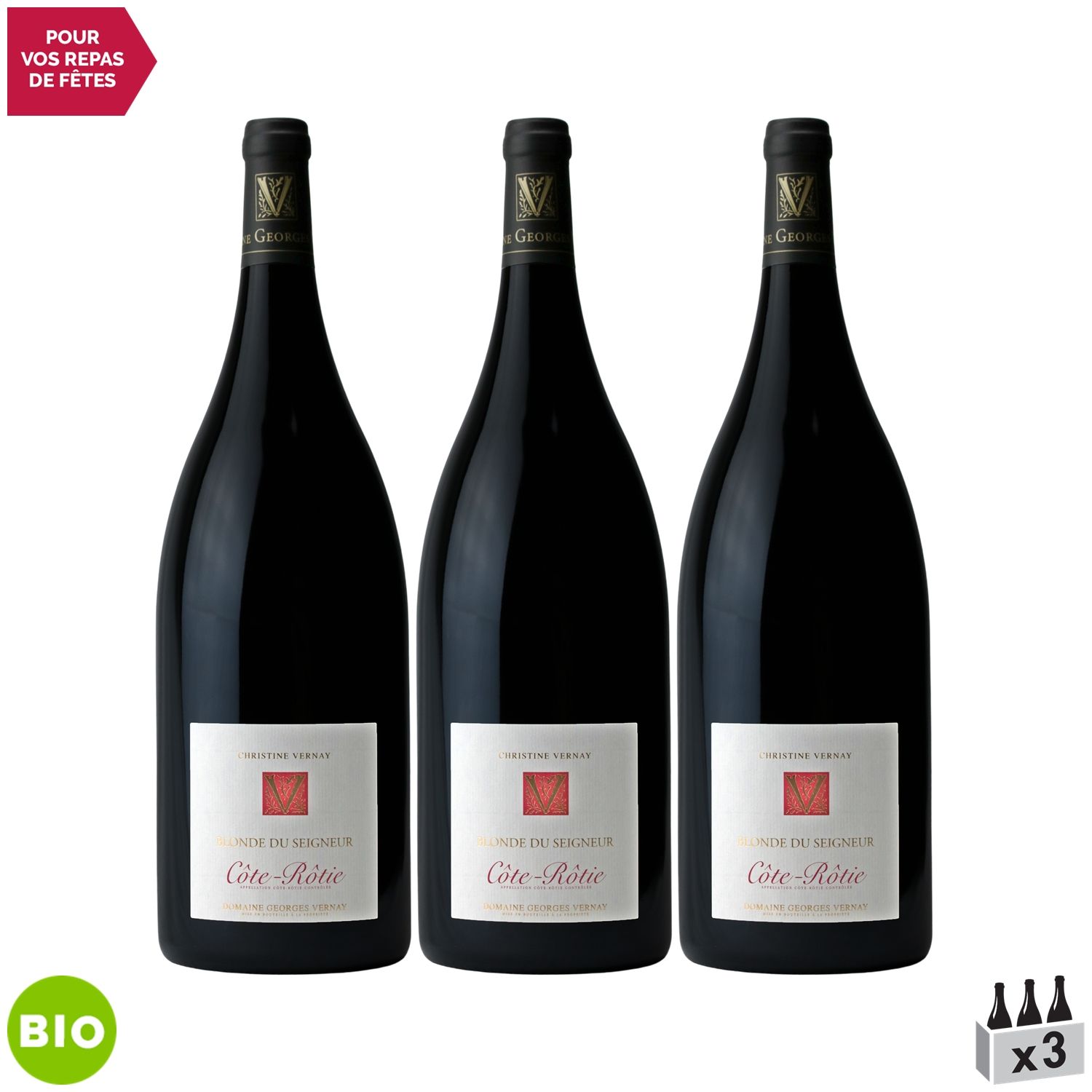 Domaine Georges Vernay Côte Rôtie Blonde Du Seigneur Magnum Rouge 2018 150cl X3