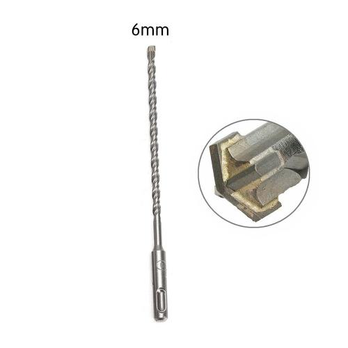 Mèches pour perceuse à percussion électrique, 1/6 pièces, 160mm 6-16mm Type croisé en acier au tungstène SDS Plus pour accessoires de perceuse électrique