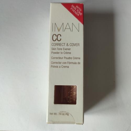 Iman Cc Correct & Cover Poudre À Crème Correcteur, Sans Parabens,Couleur Earth Medium 