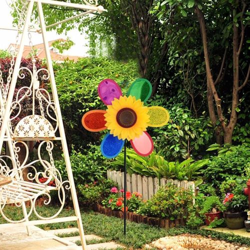 Moulin à vent tournesol Camping Pinwheel 1 pièce, offre spéciale, décoration de jardin extérieur cour, jouet pour enfants, nouvel arrivage