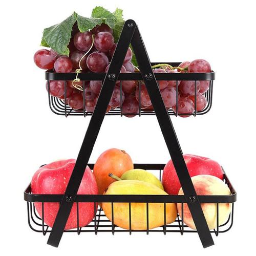 Panier à fruits portable à 2 niveaux pour le rangement de l
