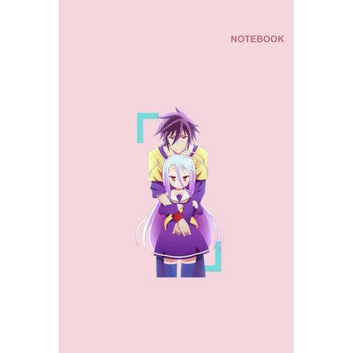 No Game No Life Zero Shiro & Sora Notebook Pink Cover: 110 Pages, Lined Pages, 6 X 9 Inches.