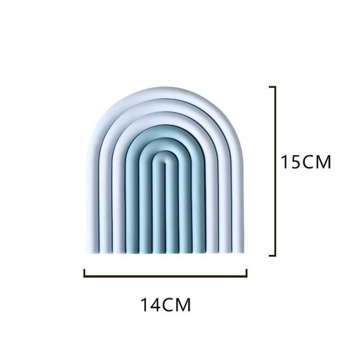 Tapis de Table sous-verre arc-en-ciel en Silicone, antidérapant, amovible, thermo-isolant, napperon creux pour tasse de thé