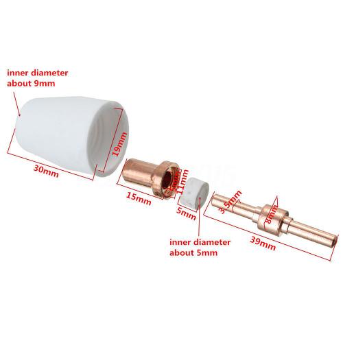 Embouts D'extension Pour Découpe Plasma À Air, 40 Pièces, Pour Pt-31 Lg-40, Avec Jeu D'électrodes, 40 Ou 50 Buses En Céramique, Bagues Vortex