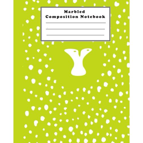Marbled Composition Notebook: Yellow Color School Notebook - Marble Composition Notebook 110 Pages: School Composition Notebook