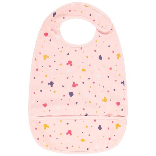 Bavoir Plastifié À Scratch Disney Minnie - Rose Clair
