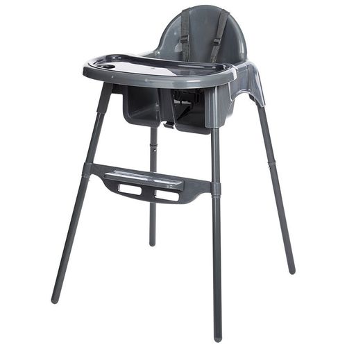 Chaise-Haute Fixe 2 En 1 Capucine Grise - Gris