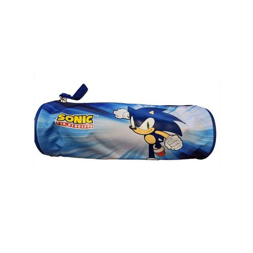 Trousse Scolaire Ronde Sonic - Bleu