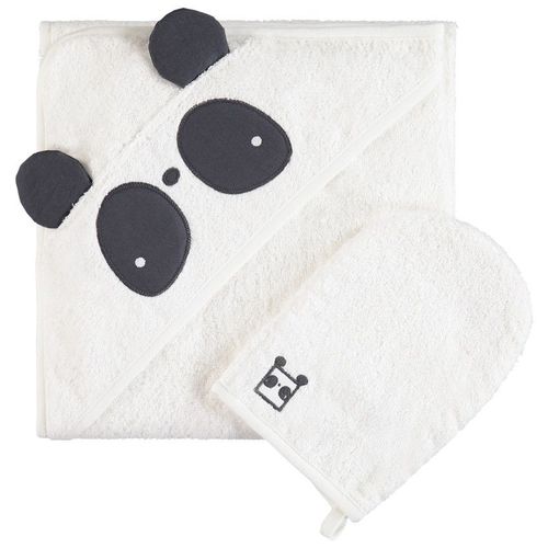 Cape De Bain Et Gant De Toilette Ethnic Animals - Ecru