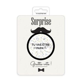Carte À Gratter "Tu Vas Être Papa !" - Ecru