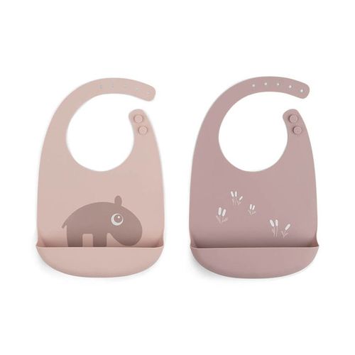 Lot De 2 Bavoirs Récupérateurs Ozzo Rose - Done By Deer
