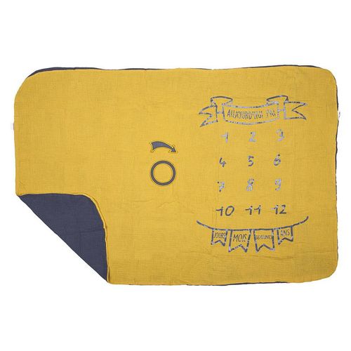 Couverture Décor Pour Photos + 2 Accessoires - Moutarde / Gris - Moutarde