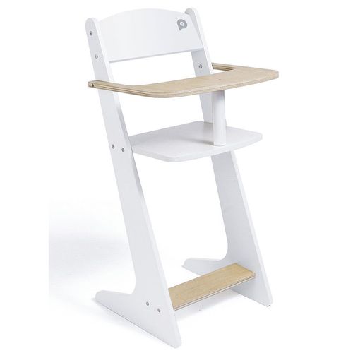 Chaise-Haute En Bois Pour Poupons - Blanc
