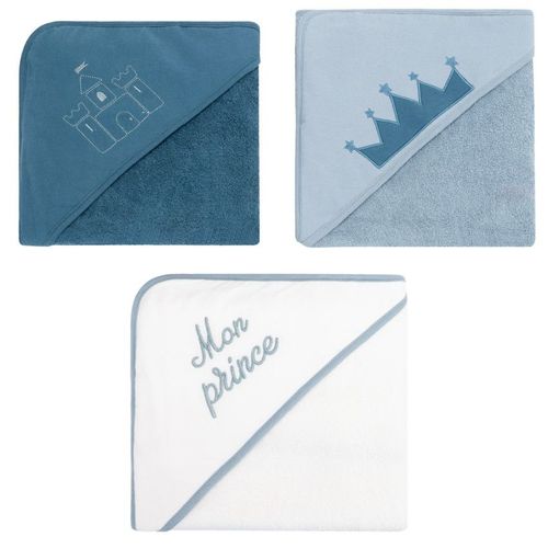 Lot De 3 Capes De Bain Prince - Bleu