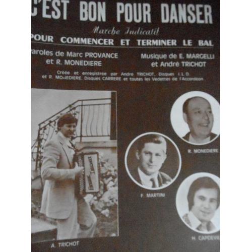 C'est Bon Pour Danser Marche Indicatif. Accordéon. Provance Margelli. Edition Reflets De Paris