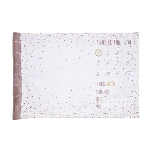 Couverture Étape Évolution Bébé 120 X 80 Cm (Modèle Aléatoire) - Blanc