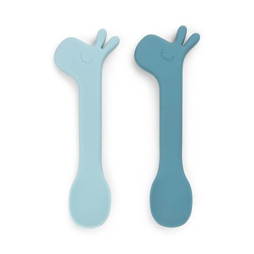 Lot De 2 Cuillères Silicone Lalee Bleu - Done By Deer