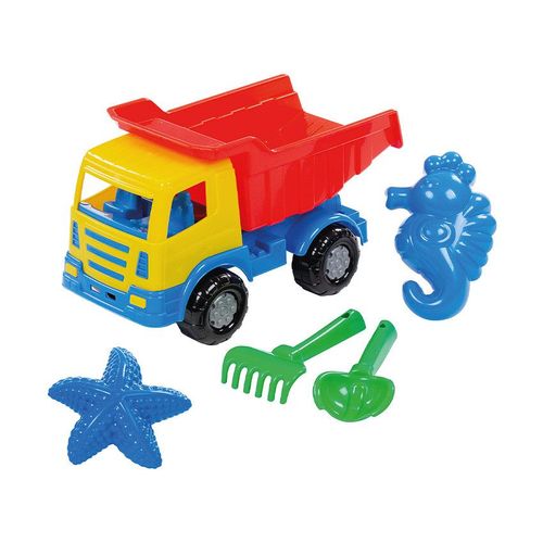 Camion Benne Avec Accessoires De Plage - Multicolore