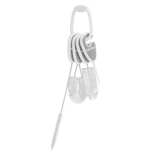 Set De 4 Brossettes Pour Gourdes Et Biberons - Blanc