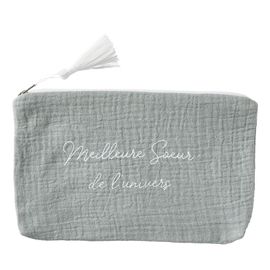 Trousse De Toilette Meilleure Soeur De L'Univers Vert De Gris - Vert De Gris