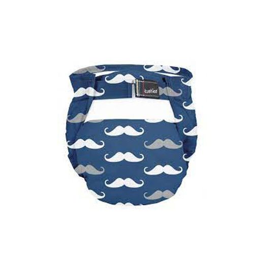 Couche Lavable 0-4 Kg - Imprimé Moustaches - Bleu