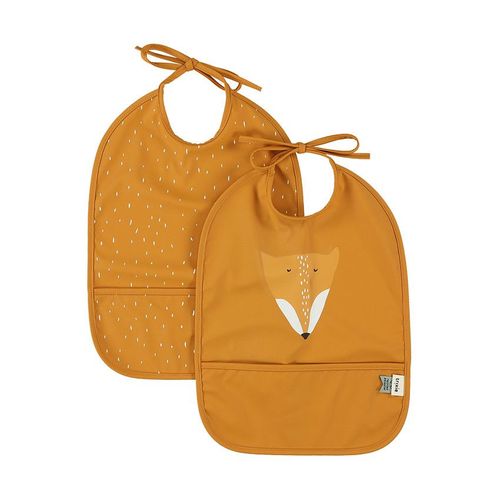 Lot De 2 Bavoirs Imperméables Mr. Fox - Orange