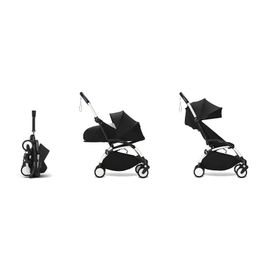Poussette Stokke® Yoyo³ De La Naissance À 3 Ans - Cadre Blanc/Noir - Noir