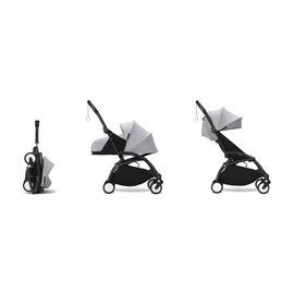 Poussette Stokke® Yoyo³ De La Naissance À 3 Ans - Cadre Noir/Stone - Gris